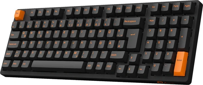 Akko 3098B Plus, Cherry Profil, LEDs RGB, Black & Orange, V3 Cream Yellow, USB/Bluetooth, DE