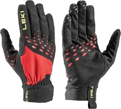 Leki Ultra Trail Storm Laufhandschuhe schwarz/rot/gelb