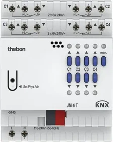 Theben JM 4 T KNX 4-fach, 6A, 4TE REG, Jalousieaktor (4940250)