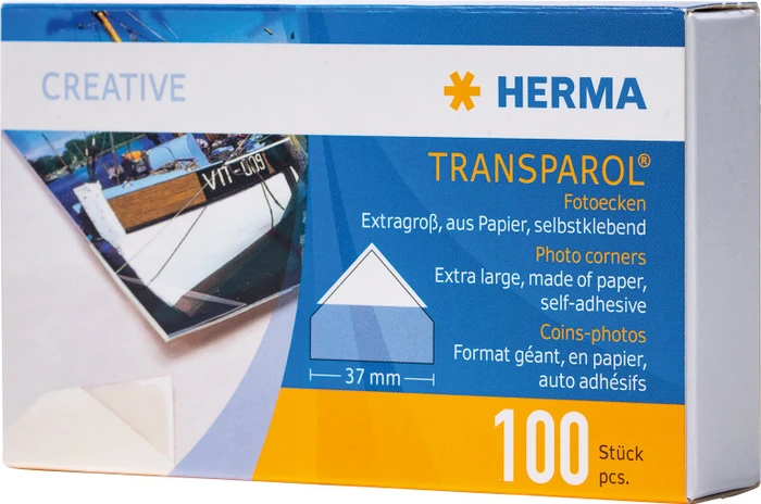 Herma Transparol Fotoecken extra-groß 2er-Streifen, 500 Stück