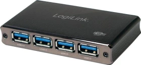 LogiLink Aluminium USB-Hub, 4x USB-A 3.0, USB 3.0 Micro-B [Buchse] (UA0282)