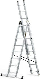 Drabest Pro Alu 3-tlg. Teleskop-Mehrzweckleiter, 3x 8 Stufen