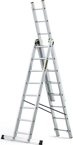 Drabest Pro Alu 3-tlg. Teleskop-Mehrzweckleiter, 3x 8 Stufen