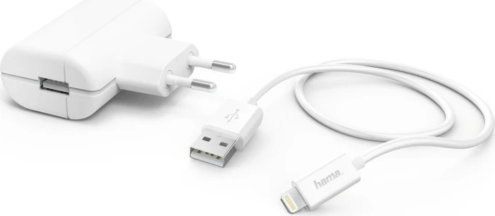 Hama Ladeset Lightning 2.4A weiß