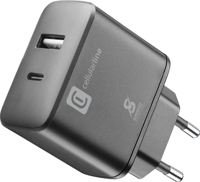 Cellularline Dual Super Fast Charger 25W schwarz