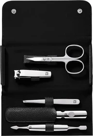 Zwilling Classic Inox Druckknopf-Etui Maniküre/Pediküre-Set 5-teilig schwarz
