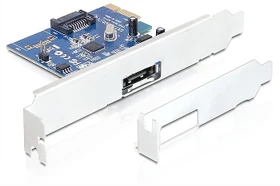 DeLOCK 1x eSATA/1x SATA, PCIe 2.0 x1
