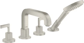 Hansgrohe Axor Citterio 4-Loch Wannenkombination mit Hebelgriff und Rosette edelstahloptik