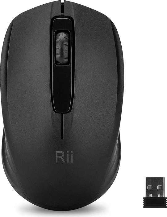 Riitek RM100+ Wireless Mouse schwarz, USB