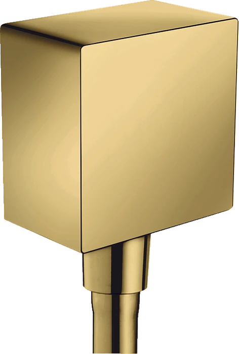 Hansgrohe FixFit Square Wandanschluss mit Rückflussverhinderer polished goldoptik