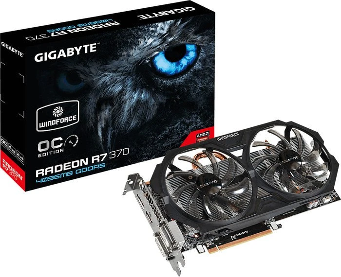 GIGABYTE Radeon R7 370 Windforce 2X OC, 4GB GDDR5, 2x DVI, HDMI, DP