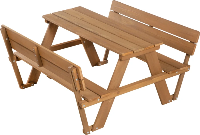 roba Outdoor Kinder-Set mit Rückenlehne natur