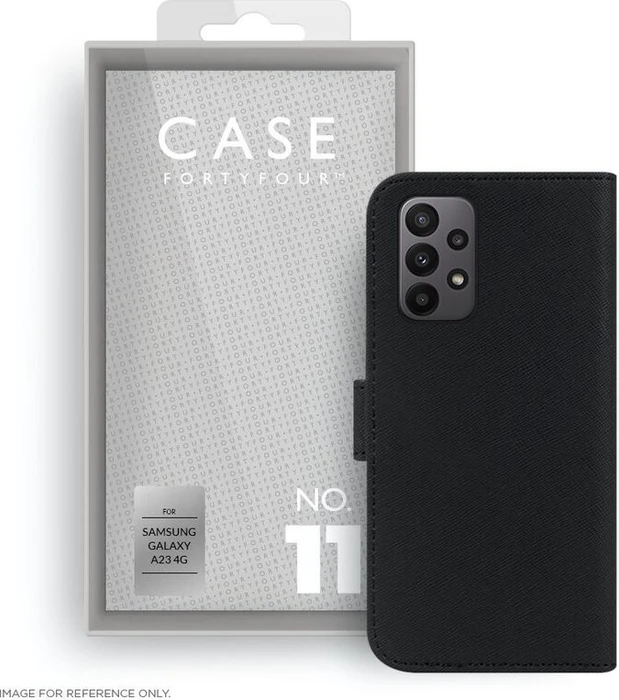 Case FortyFour No. 1 für Samsung Galaxy A23/A23 5G Cross Grain Black