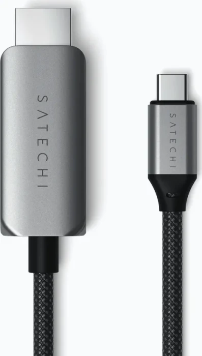 Satechi USB-C [Stecker] auf HDMI 2.1 [Stecker] 8K 60Hz Adapterkabel schwarz, 2m