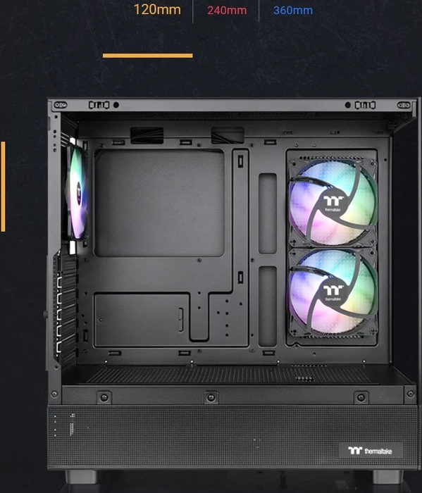 Thermaltake View 270 Plus TG ARGB Black, schwarz, Glasfenster