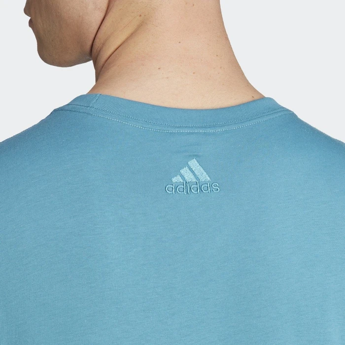 adidas Essentials Single Jersey Linear Embroidered Logo T-Shirt kurzarm arctic fusion (Herren)