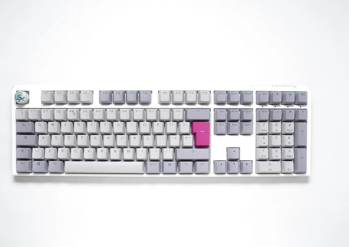 Ducky One 3, Mist Grey, PBT, LEDs RGB, MX SILENT RGB RED, USB, UK