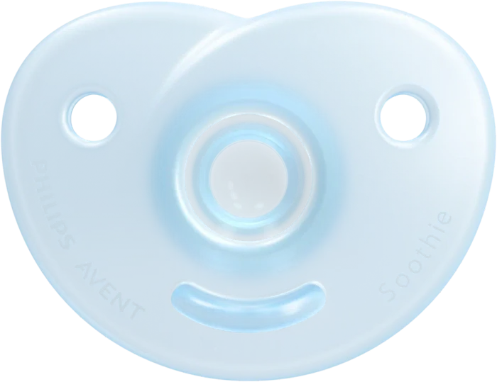 Philips Avent SCF099/21 Soothie Shapes Beruhigungsschnuller, 0-6M, Silikon, blau/hellblau, 2 Stück