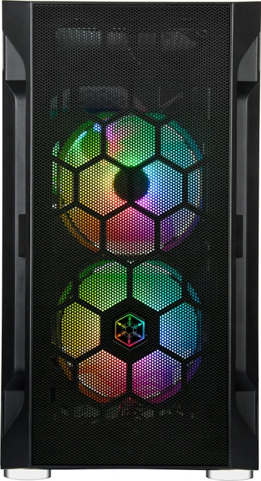 SilverStone Fara H1M Pro, schwarz, Glasfenster
