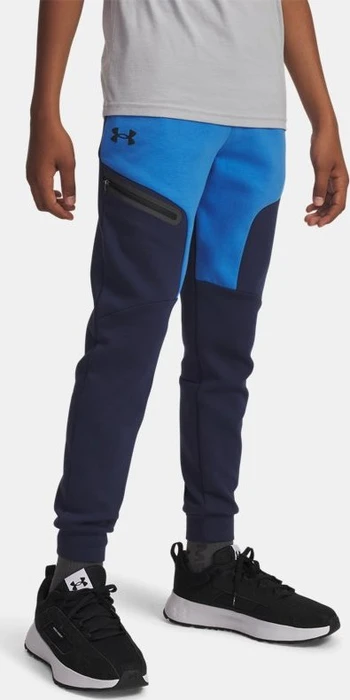 Under Armour Unstoppable Fleece Trainingshose lang washed navy/black (Junior)