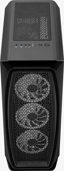 AeroCool Aero One Duo, schwarz, Glasfenster