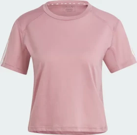 adidas Train Essentials Cotton 3-Stipes T-Shirt kurzarm wonder orchid (Damen)