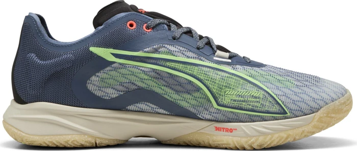 Puma Accelerate Nitro SQD 4 Forever.Better Handballschuhe vapor gray/inky blue/puma black