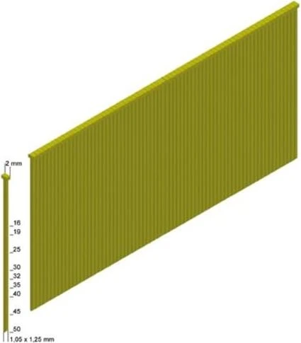 Prebena Typ J Stauchkopf Tacker-Nägel verzinkt geharzt, 35x1.25mm, 5000 Stück