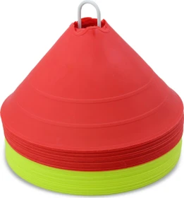 Sportikel24 30 Stück Maxi Markierungshütchen gelb/rot