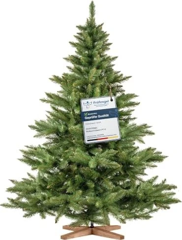 FairyTrees Künstlicher Weihnachtsbaum Nordmanntanne grün, 180cm