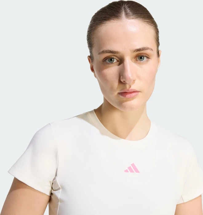adidas 3-Streifen Studio Baby T-Shirt kurzarm beige (Damen)
