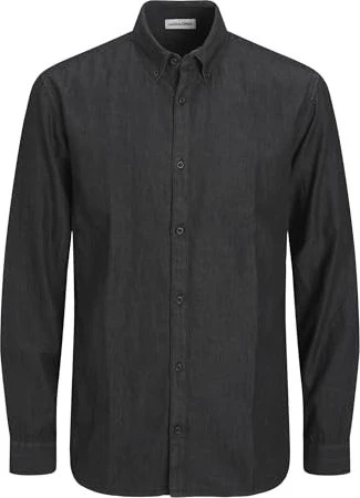 Jack & Jones Regular Fit Jeans Hemd langarm black denim (Herren)