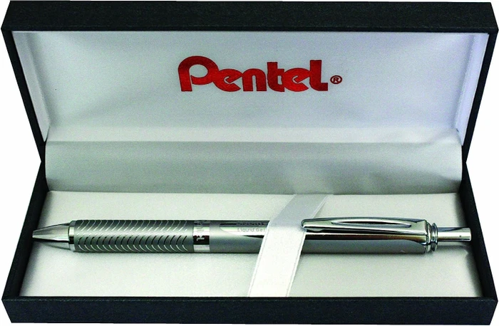 Pentel EnerGel Sterling BL407 Gelroller silber, Geschenkbox