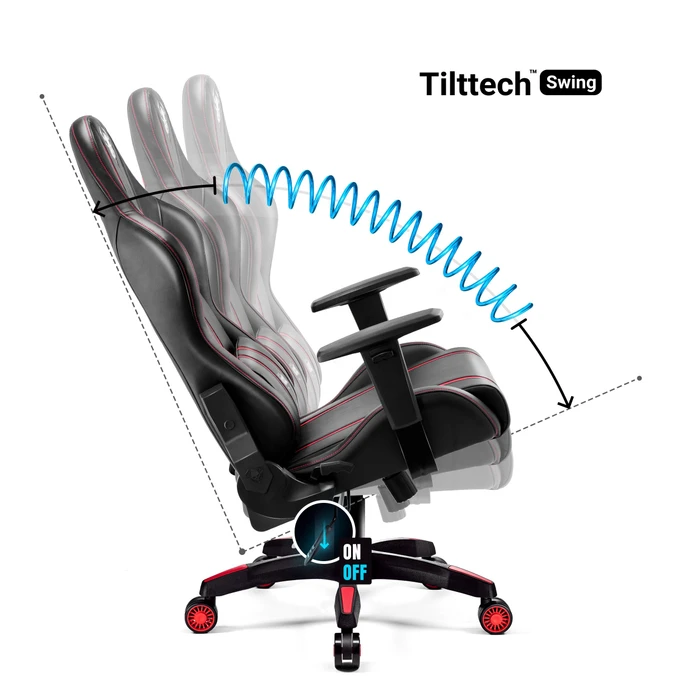 Diablo Chairs X-One 2.0 Kido Kinder-Gamingstuhl, schwarz/rot