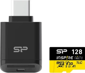 Silicon Power Inspire R170/W150 128GB Kit inkl. USB-C Cardreader, UHS-I U3, A1, Class 10
