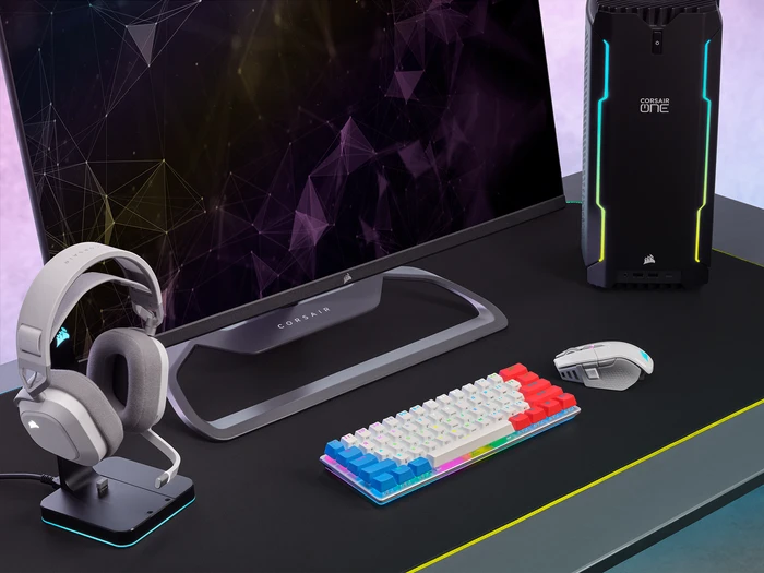 Corsair Gaming K70 PRO MINI Wireless, weiß, MX RGB RED, USB/Bluetooth, US