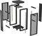 Lanberg 19" Rackschrank 32HE, LCD, freistehend, Flat Pack, Gitternetztür, IP20, RAL 9004, 600mm tief Vorschaubild