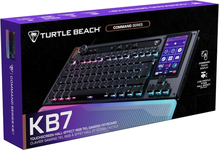 Turtle Beach Command Series KB7 TKL, schwarz, LEDs RGB, Low-Profile TITAN Hall-Effect, USB, DE