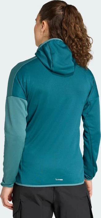 adidas Terrex Xperior Climawarm Light Fleece Hooded Jacke mystery green/preloved teal (Damen)