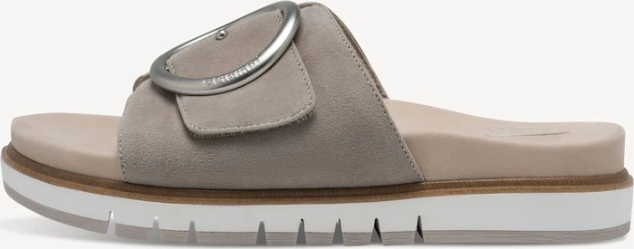 Tamaris Lederpantolette stone (Damen)