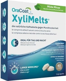 OraCoat XyliMelts Hafttabletten Mild Mint, 40 Stück