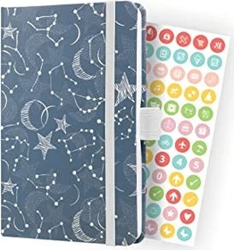 Sigel Jolie Wochenkalender 2024, A6, Hardcover, cosmic fantasy blue, 87 Blatt