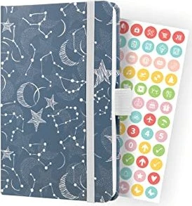 Sigel Jolie Wochenkalender 2024, A6, Hardcover, cosmic fantasy blue, 87 Blatt