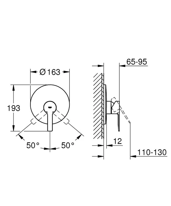 Grohe Lineare Einhand-Brausearmatur supersteel