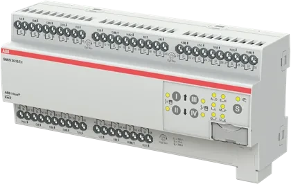ABB SAH/S24.10.7.1 Schalt-/Jalousieaktor 24-fach, 230V, 10A, 12TE REG, Schaltaktor