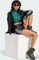 adidas 3-Streifen Cropped Shirt langarm collegiate green (Damen) Vorschaubild