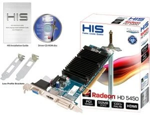 HIS Radeon HD 5450 Silence, 512MB DDR3 650MHz, VGA, DVI, HDMI