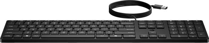 HP 320K Desktop-Tastatur, schwarz, mit Copilot-Taste, USB, US