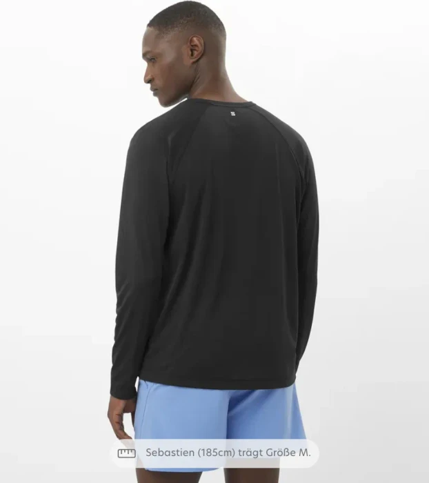 Salomon Shakeout Core Laufshirt langarm deep black (Herren)