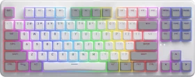 Hator Rockfall 3 TKL Wireless, PBT, weiß/grau, LEDs RGB, Aurum Lemon, USB/Bluetooth, US (HTK851)